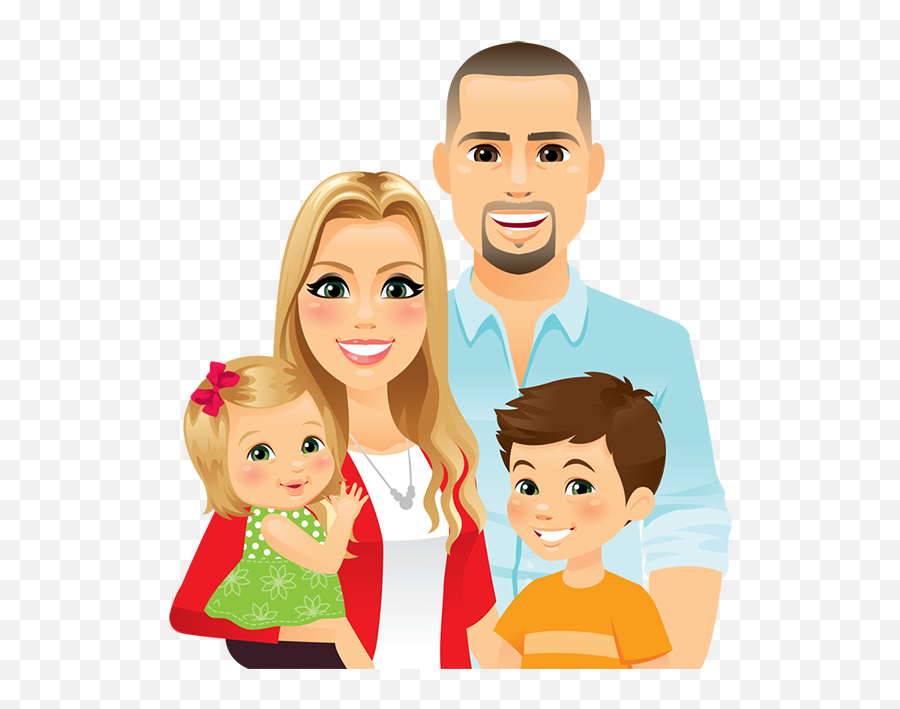Family Clipart 5 People 2 Daughters 1 Son - Family Of 4 Family Clipart Emoji,4 Clipart