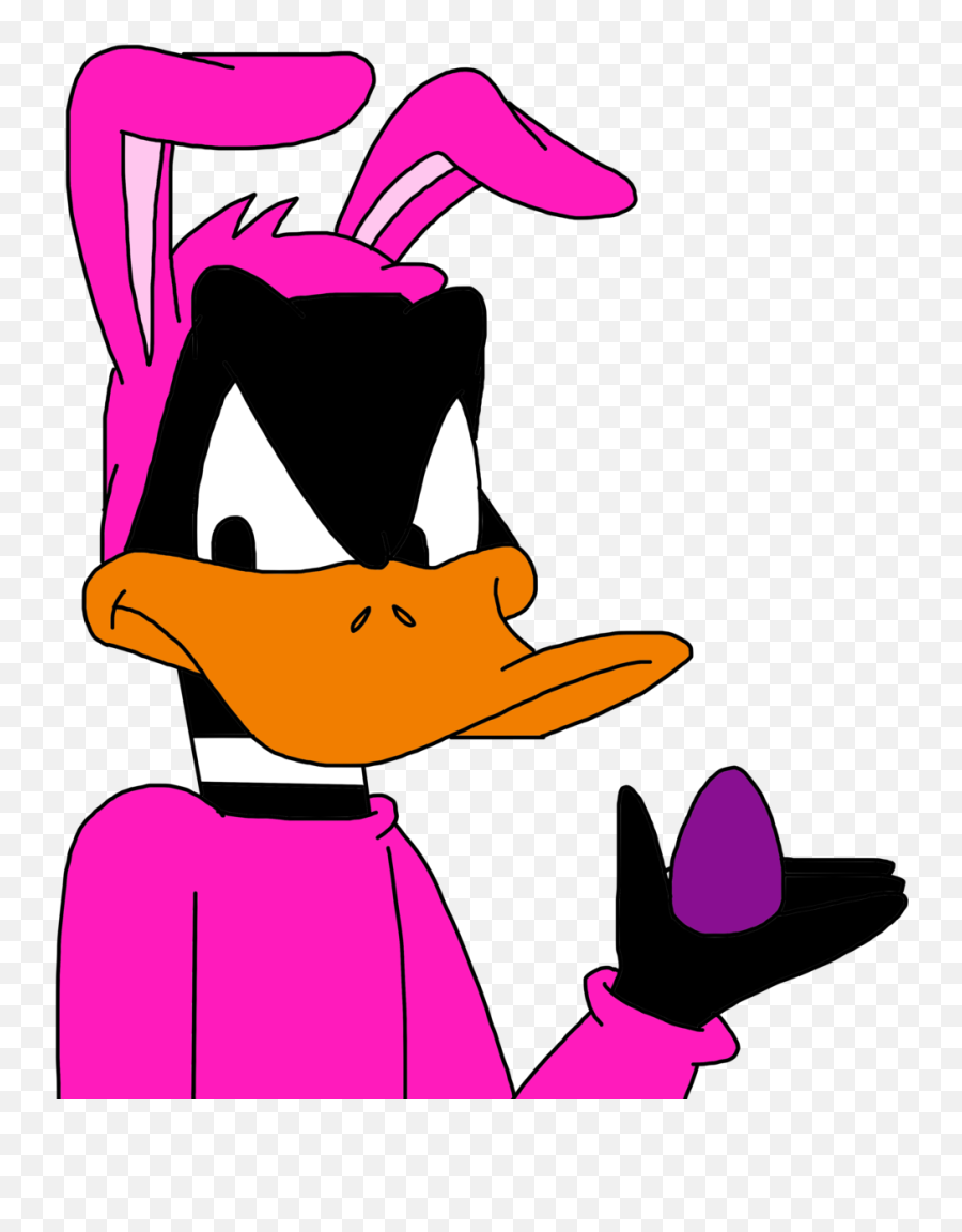 Daffy Duck In Pink Clothes - Daffy Duck Easter Bunny Daffy Duck In A Bunny Costume Emoji,Easter Sunday Clipart