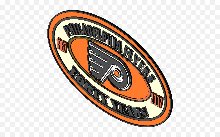 Philadelphia Flyers 40th Anniversary 3d Cad Model Library - Language Emoji,Flyers Logo