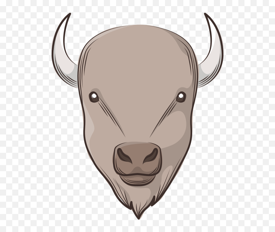 Buffalo - Cartoon Bison Face Emoji,Bison Png