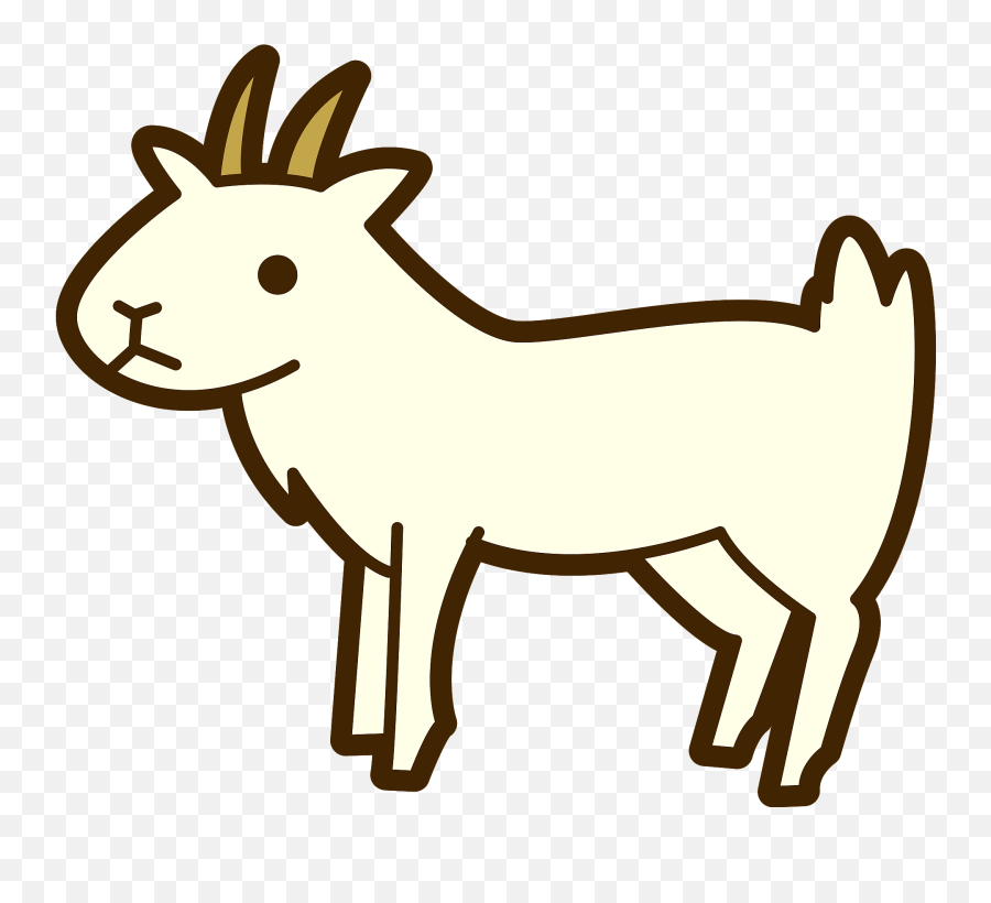 Goat Clipart - Goat Kawaii Emoji,Goat Clipart