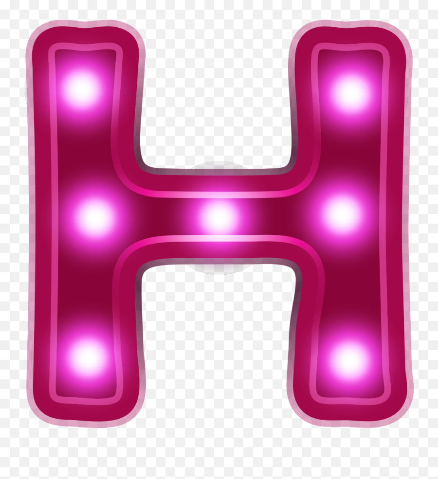 Neon Light - Letter H Clipart Transparent Background Emoji,Neon Lights Png