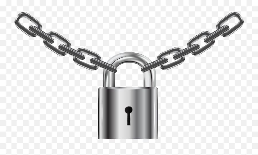 Png Of Chain With Lock Clipart - Full Size Clipart 5472187 Lock With Chain Clipart Emoji,Nickel Clipart