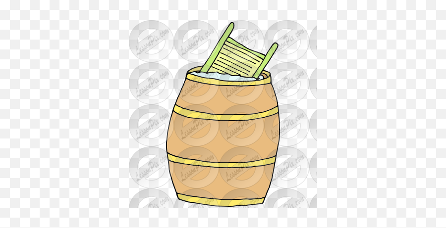 Washboard And Barrel Picture For Classroom Therapy Use - Cylinder Emoji,Barrel Clipart