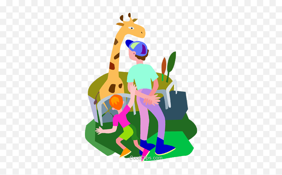 Zoo Giraffe Royalty Free Vector Clip Art Illustration - Northern Giraffe Emoji,Zoo Clipart