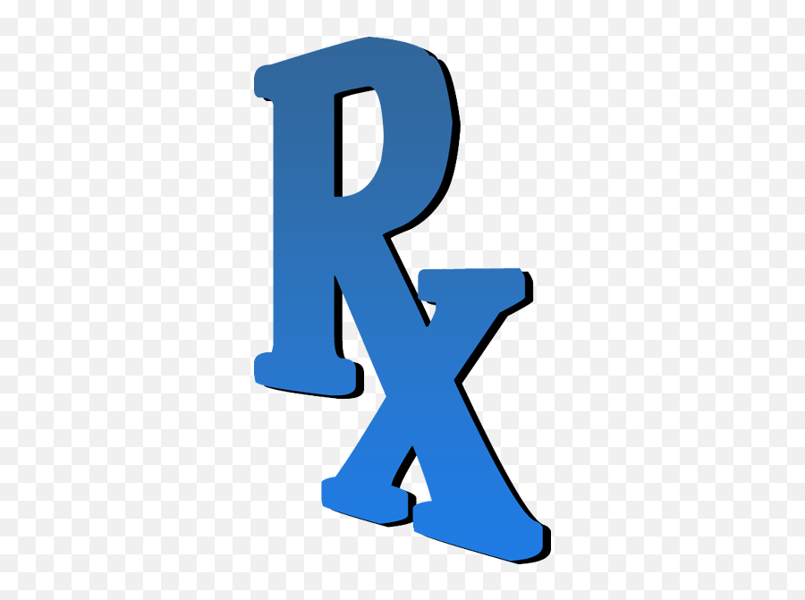 Blue Rx 3d Clipart Image - 3d Rx Emoji,3 D Clipart