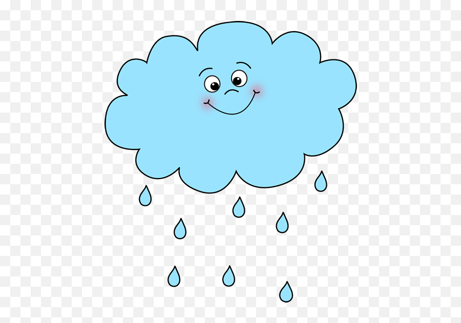 Blue Cloud Clipart - Rain Cloud Clipart Emoji,Cloud Clipart