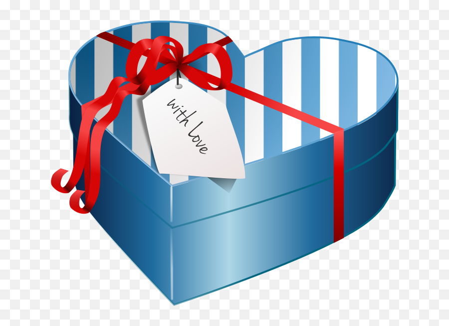 Valentine Gift Clipart Transparent Png - Heart Shaped Gift Box Clipart Emoji,Gift Clipart