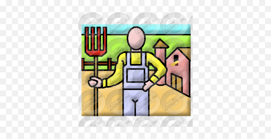 Farmer Picture For Classroom Therapy Use - Great Farmer Package Delivery Emoji,Farmer Clipart