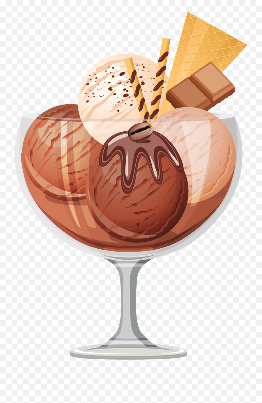 Chocolate Ice Cream Clipart Png - Chocolate Ice Cream Sundae Clipart Emoji,Ice Cream Clipart