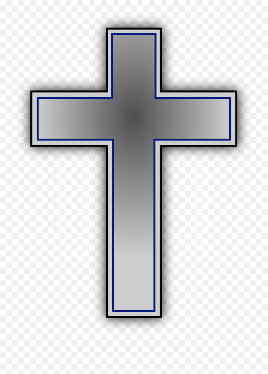 Library Of Christian Graphic Freeuse Library Public Domain - Transparent Silver Cross Png Emoji,Christian Clipart
