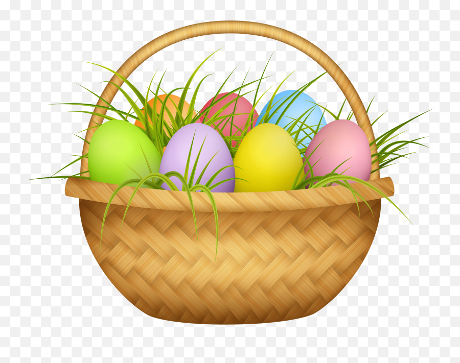 Easter Eggs Basket Transparent - Transparent Transparent Background Easter Eggs Emoji,Easter Basket Clipart