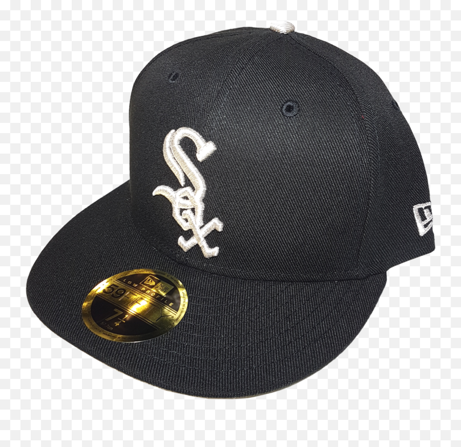 Chicago White Sox Fitted Custom Exclusive Low Profile Black And Metallic Silver - Solid Emoji,Chicago White Sox Logo