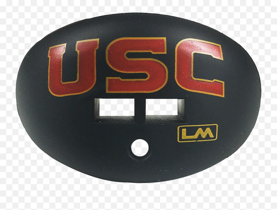 Usc Black - Cardinal Red Football Mouthguard Solid Emoji,Usc Logo