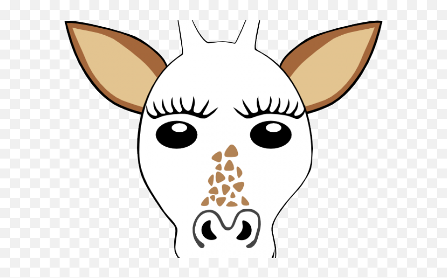 Ear Clipart Giraffe - Cartoon Giraffe Face Emoji,Ear Clipart