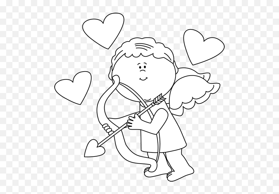 Free Hearts Black And White Download Free Clip Art Free - Cute Cupid Clip Art Black And White Emoji,Heart Clipart Black And White