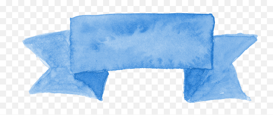 8 Blue Watercolor Ribbon Banner Png Transparent Onlygfxcom - Terrycloth Emoji,Blue Ribbon Png