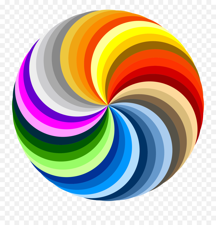 Download Hd Ubuntu 36 Swirl Clipart Png - Color Pin Wheel Emoji,Swirl Clipart