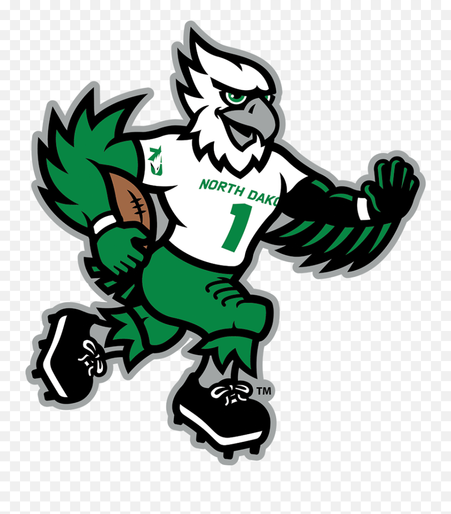 North Dakota Fighting Hawks - Mascot College Wall Art Emoji,Hanging Of The Greens Clipart