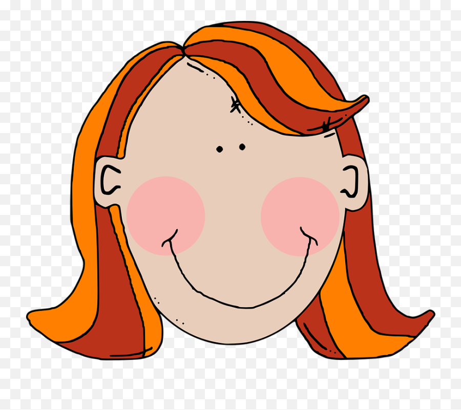 Girl Head Face - Free Vector Graphic On Pixabay Emoji,Boy Girl Clipart