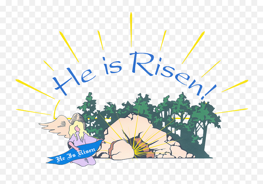 Easter Religious Clipart - Christian Easter Clip Art Emoji,He Is Risen Clipart