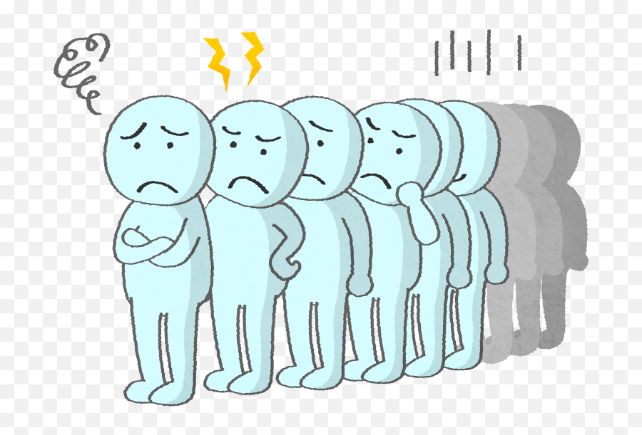 Frustrated Happy People Standing In Line Free Clipart Emoji,Frustrated Clipart