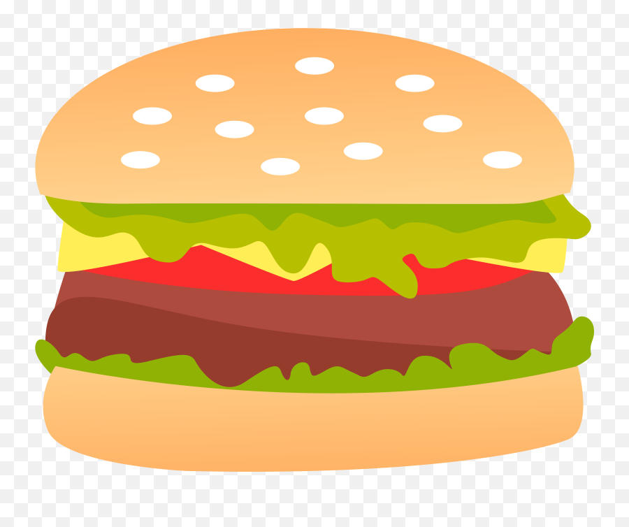 Burger Vector With Transparent - Burger Clipart Png Emoji,Burger Clipart