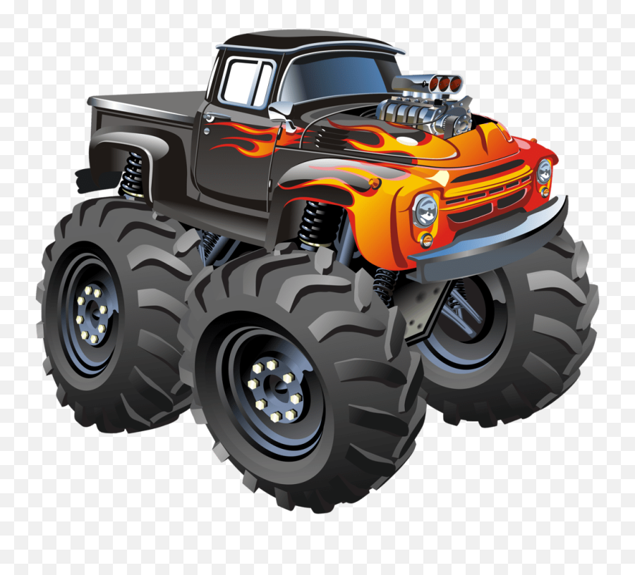 Monster Truck Clipart - Clipartworld Vector Monster Truck Png Emoji,Pickup Truck Clipart