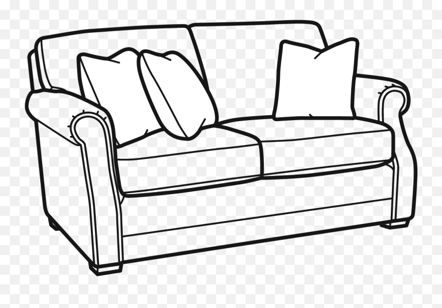 High - Black And White Furniture Clipart Free Emoji,Sofa Clipart