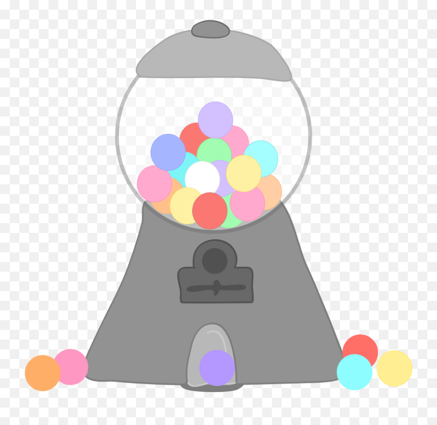 Gum Gumball Clipart Cartoon Machine Gum - Clip Art Emoji,Gumball Machine Clipart