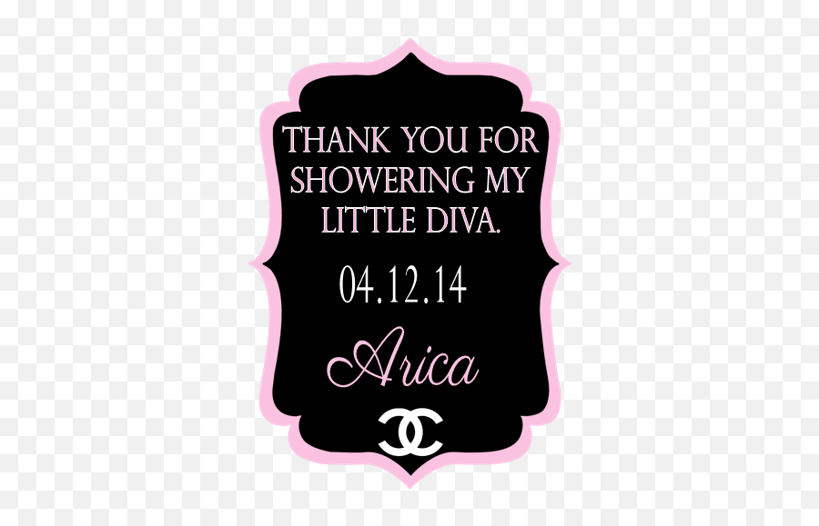Coco Chanel Baby Shower Party Ideas Photo 14 Of 16 Catch - Chanel Baby Shower Thank You Card Emoji,Showering Clipart