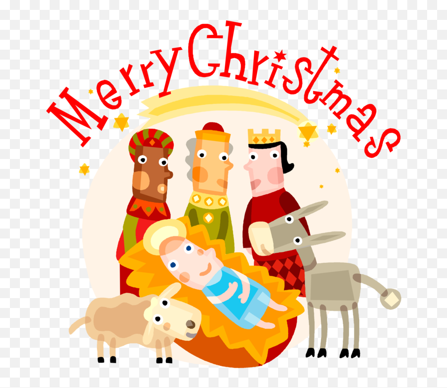 Vector Illustration Of Festive Season Christmas Nativity - Baby Jesus Emoji,Nativity Clipart