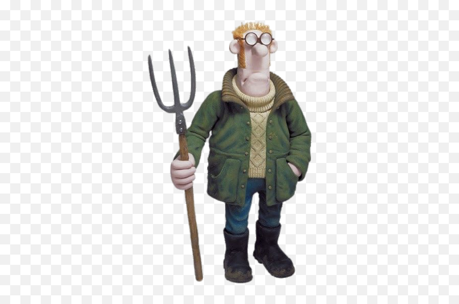The Farmer With A Pitchfork Png Image - Shaun The Sheep Farmer Emoji,Pitchfork Png