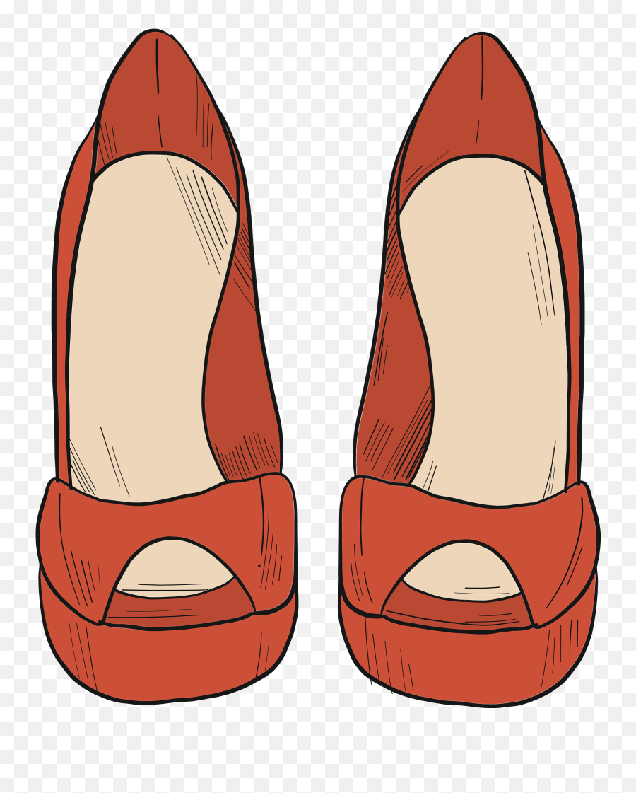 Red High Heels Clipart Free Download Transparent Png - Round Toe Emoji,High Heel Shoe Clipart
