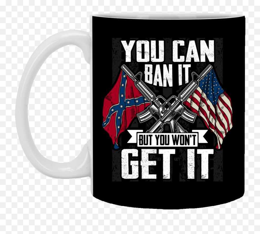 Gun Mug - Magic Mug Emoji,Rebel Flag Png