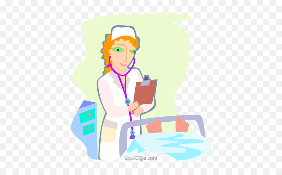 Nurse Caring For A Sick Patient Royalty Free Vector Clip Art Emoji,Caring Clipart