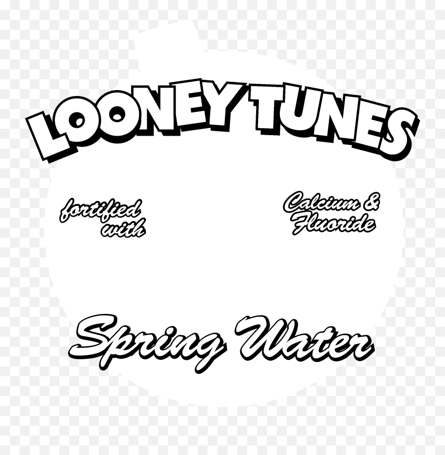 Download Looney Tunes Spring Water Logo - Looney Tunes Black And White Png Emoji,Looney Tunes Logo