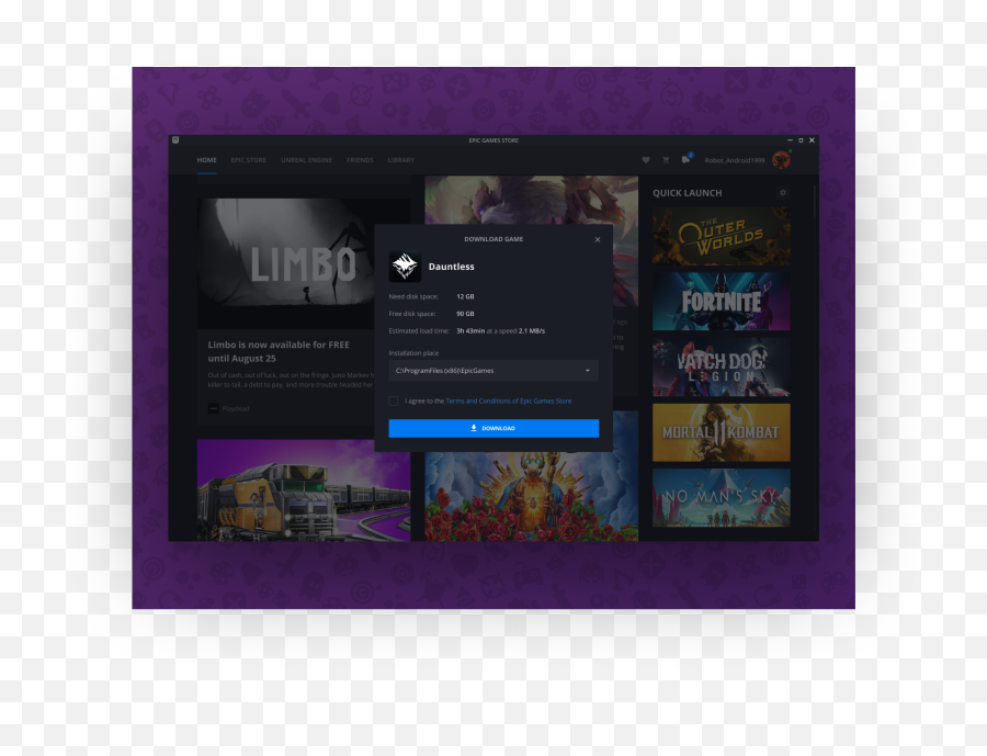 Epic Games Store Launcher - Home Page By Andrew Kuzmin On Language Emoji,Epic Games Logo