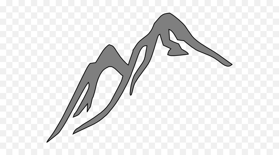 Mountains Silhouette Clip Art Free - Grey Mountain Clipart Emoji,Mountain Clipart