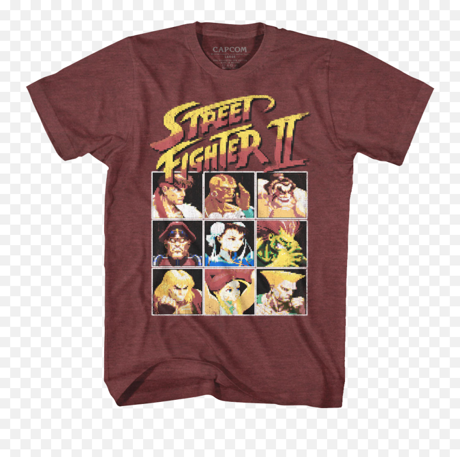 Street Fighter 8bit Vintage Maroon Heather Adult T - Shirt Emoji,Walmart Logo T Shirts