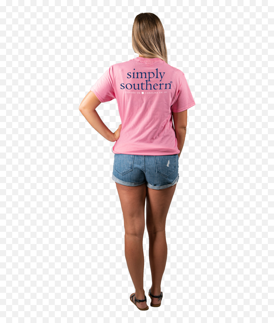 Short Sleeve Basic Logo Flamingo - T Shirt Simply Southern Shirts Emoji,Flamingo Logo