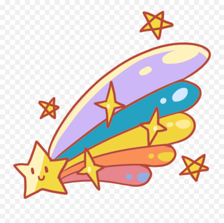 Download Hd Cute Star Colorful Meteor Planet Transparent Png - Png Star Cute Transparent Emoji,Meteor Transparent