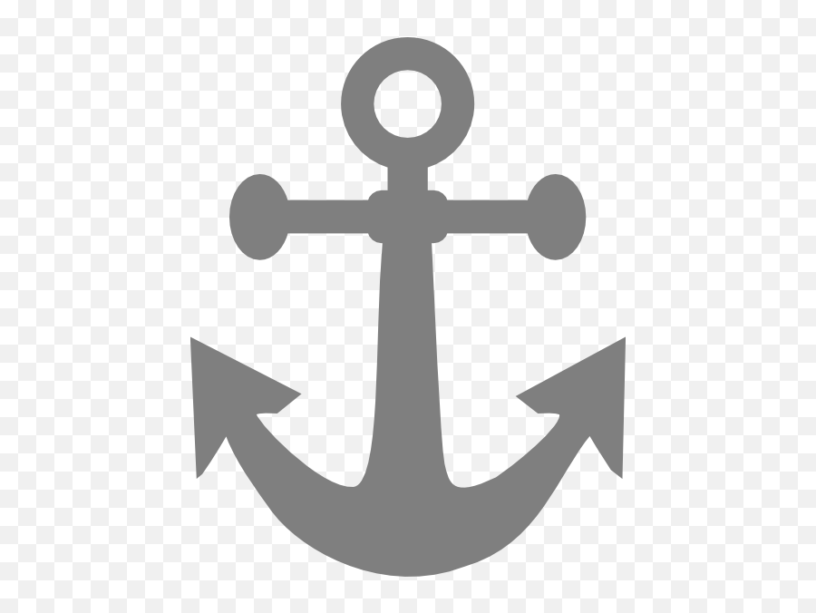 Gray Sailor Anchor Clip Art At Clker - Anchor Clipart Emoji,Sailor Clipart