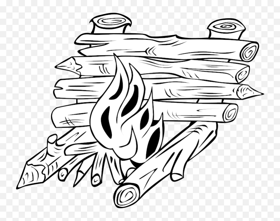 Camp Fire Clip Art - Clipartsco Coloring Pages Log Cabins Emoji,Bonfire Clipart Black And White