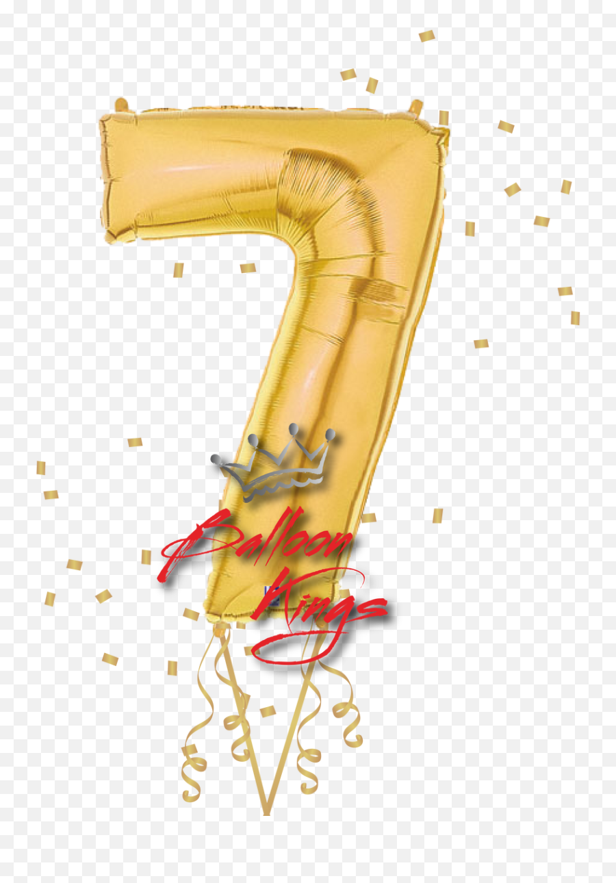 Gold Balloons Png - Gold Number Balloon Number 7 Png Emoji,Gold Balloons Png