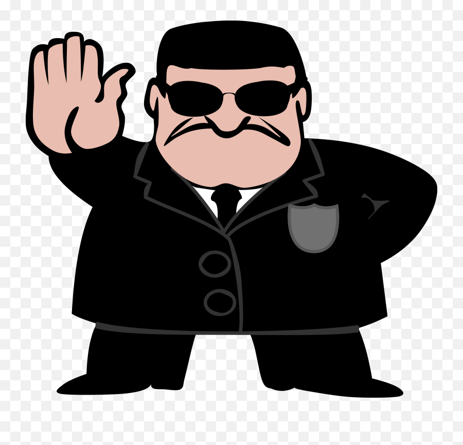 Free Fbi Police Man Stop Clipart - Fbi Clipart Emoji,Police Clipart