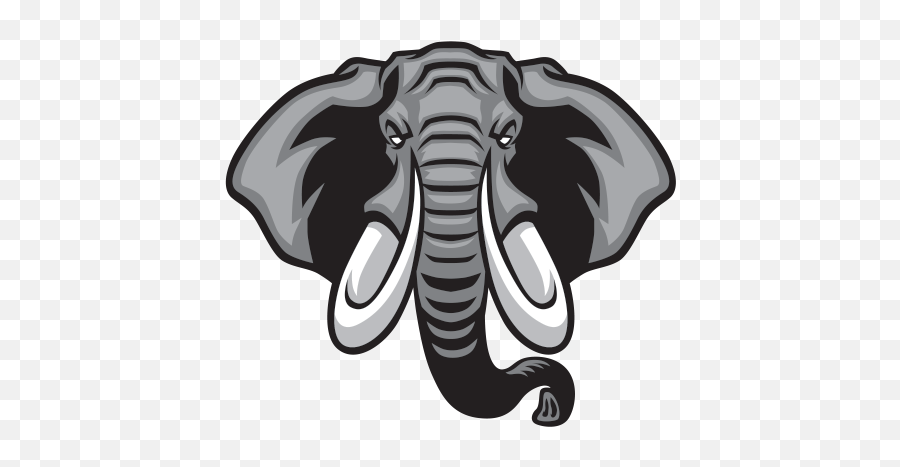 Printed Vinyl Elephant Head Mascot - Mascot Elephant Logo Png Emoji,Elephant Logo