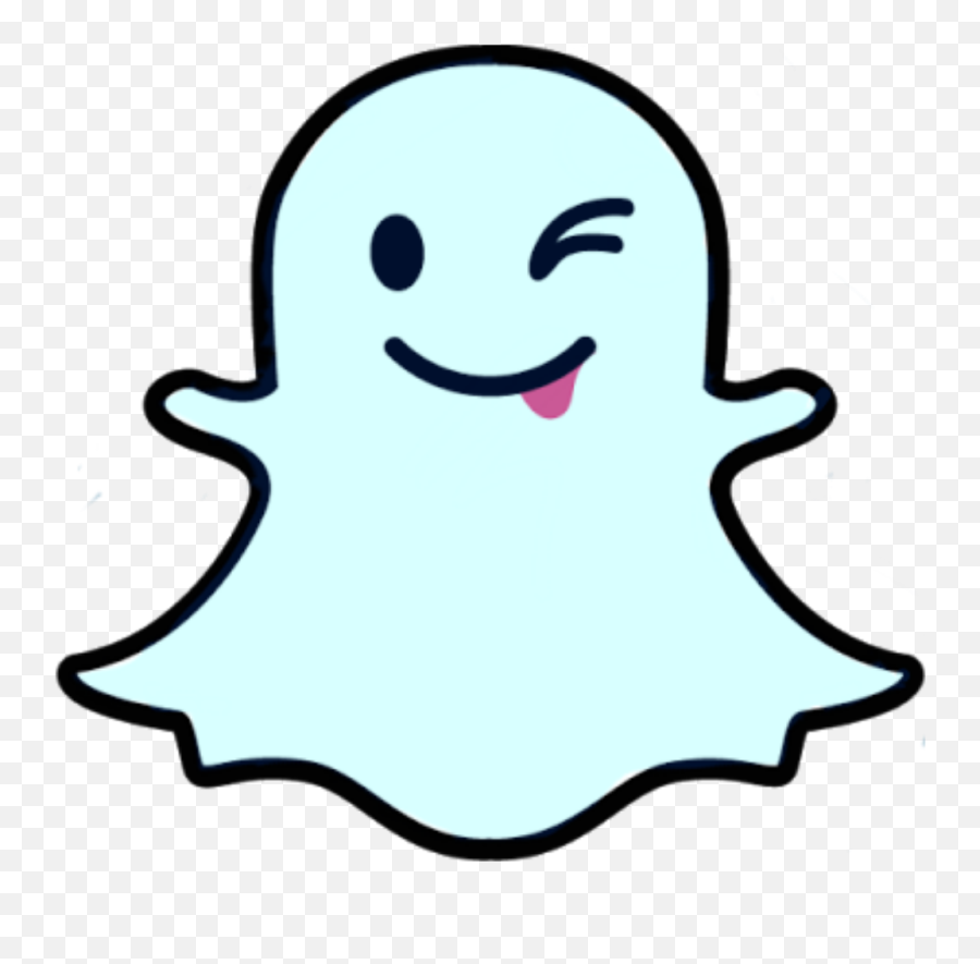 Snapchat Ghost Icon - Cute Blue Snapchat Logo Emoji,Blue Snapchat Logo