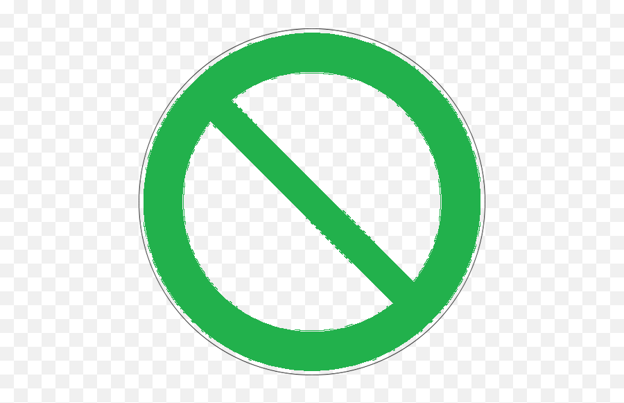 Ban Green Sign - Do Not Bend Label Emoji,Sign Png