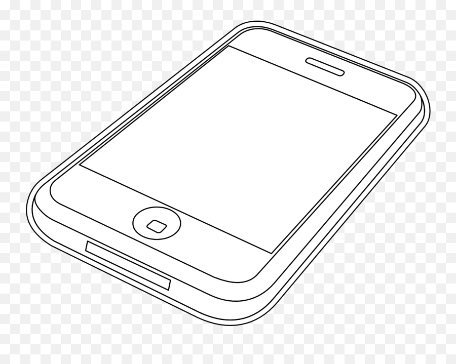 Iphone Black And White Clipart - Clipart Suggest Emoji,Iphone Clipart Png